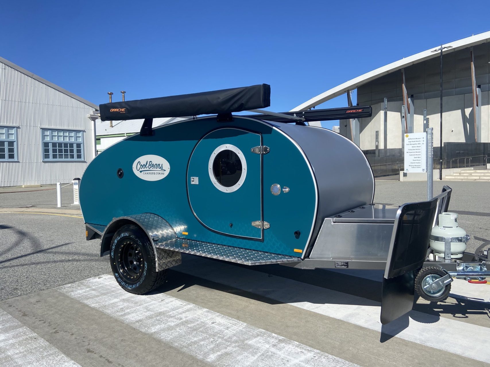 Setting up Darche 270 Awning Bean Around Camper Hire